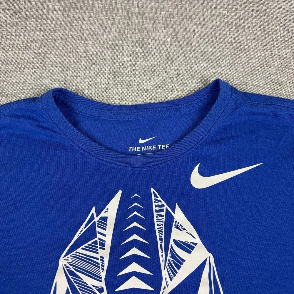 Nike Shirt Mens XL Blue Dri-FIT Football Graphic Tee Tagless Athletic Jersey